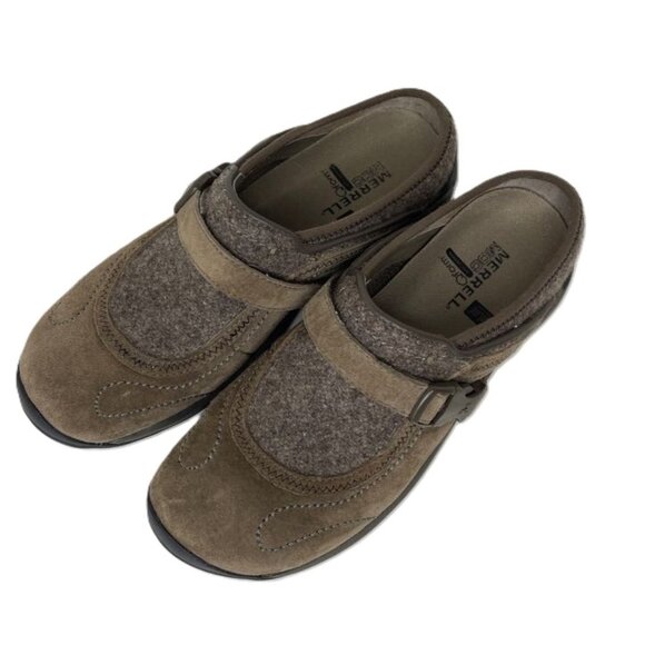 Merrell Shoes Women 7.5 Encore Sidestep Mules Brown Clogs Slip On Comfort J66626 - Picture 2 of 15